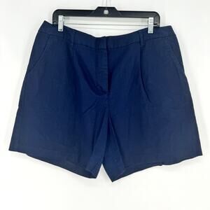 BODEN Women's size 14 Chambray Linen Blend 6" Shorts Casual Everyday Wear